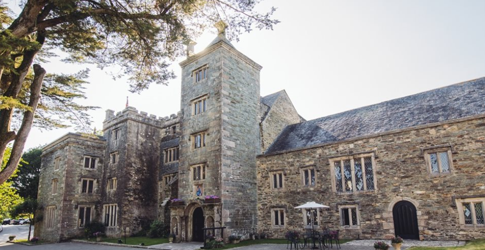 The exterior of Boringdon Hall hotel and Spa